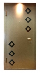 Сейф-двери с металлической отделкой «Ромбы»